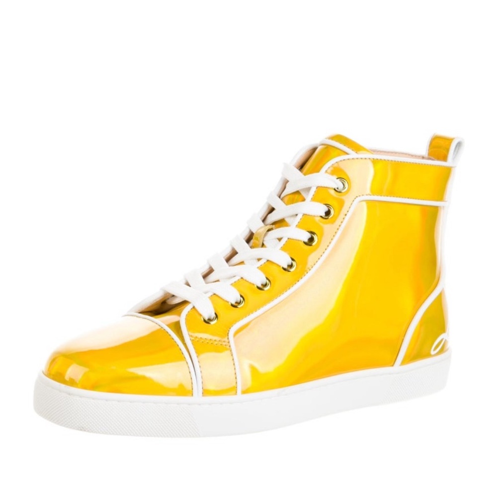 Christian Louboutin Yellow High-Top Sneakers